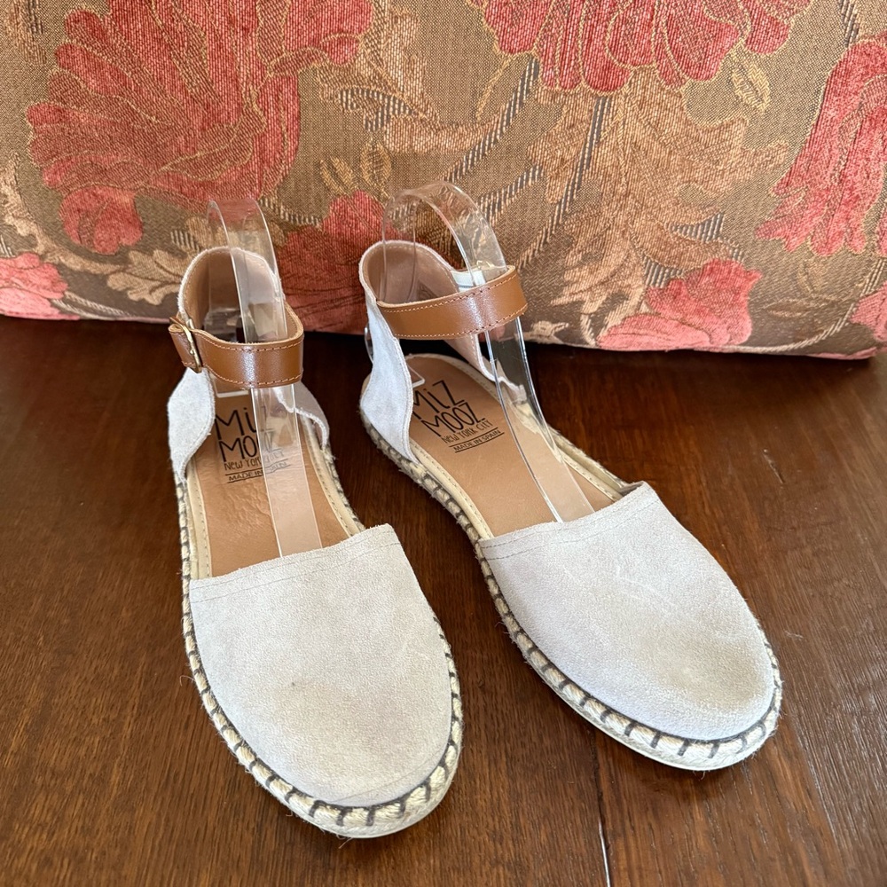 Miz Mooz Cleo Espadrille Flats Sand Made in Spain 39